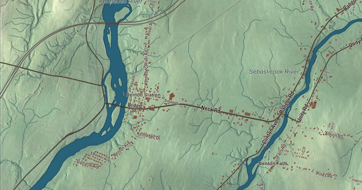 Map of Benton, Maine in 2026