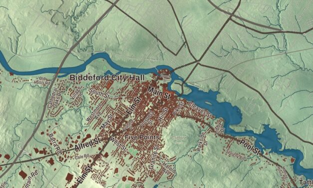 Map of Biddeford, Maine in 2026