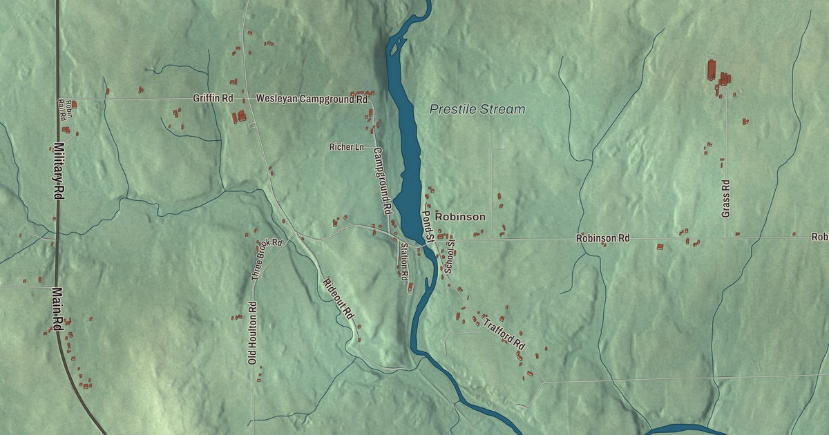 Map of Blaine, Maine in 2026