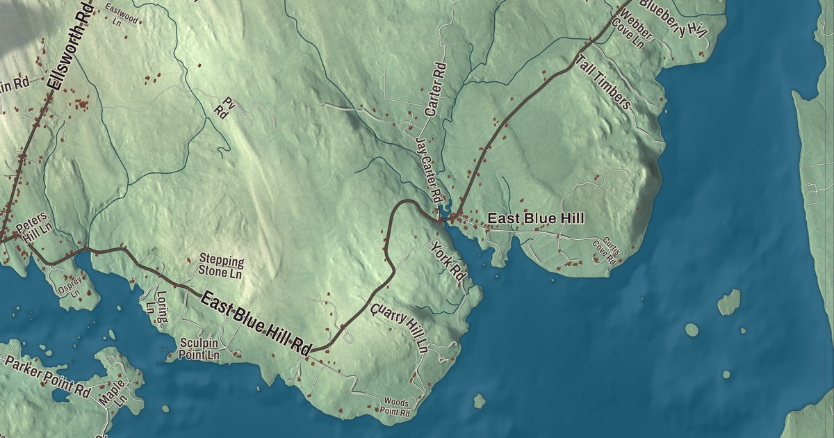Map of Blue Hill, Maine in 2026