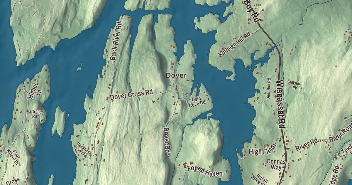Map of Boothbay, Maine in 2026