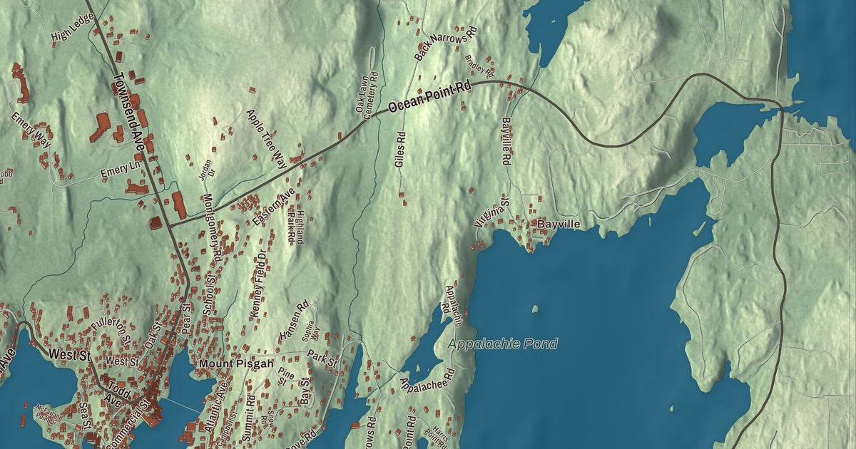 Map of Boothbay Harbor, Maine in 2026