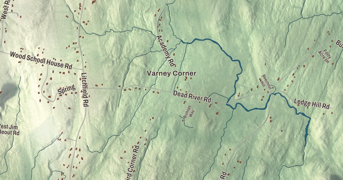 Map of Bowdoin, Maine in 2026