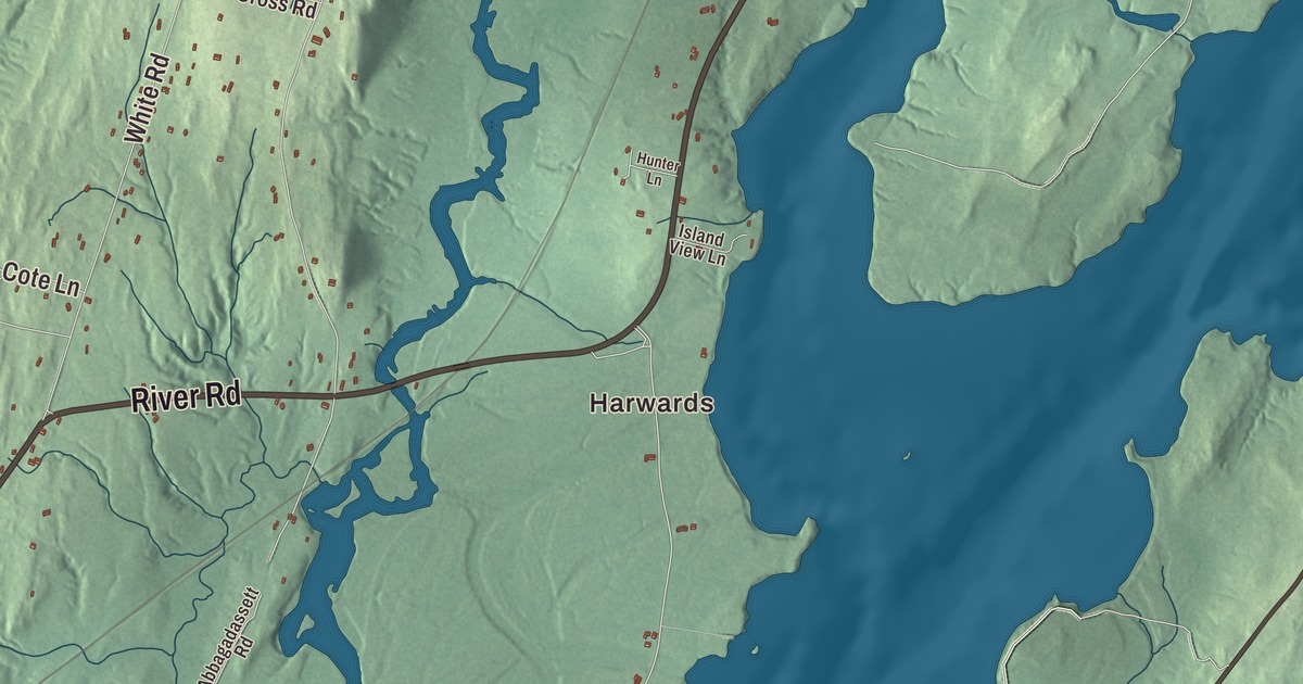 Map of Bowdoinham, Maine in 2026