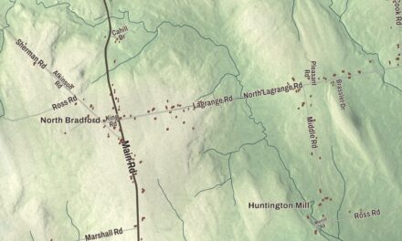 Map of Bradford, Maine in 2026