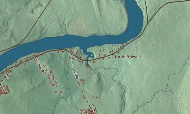 Map of Brewer, Maine in 2026