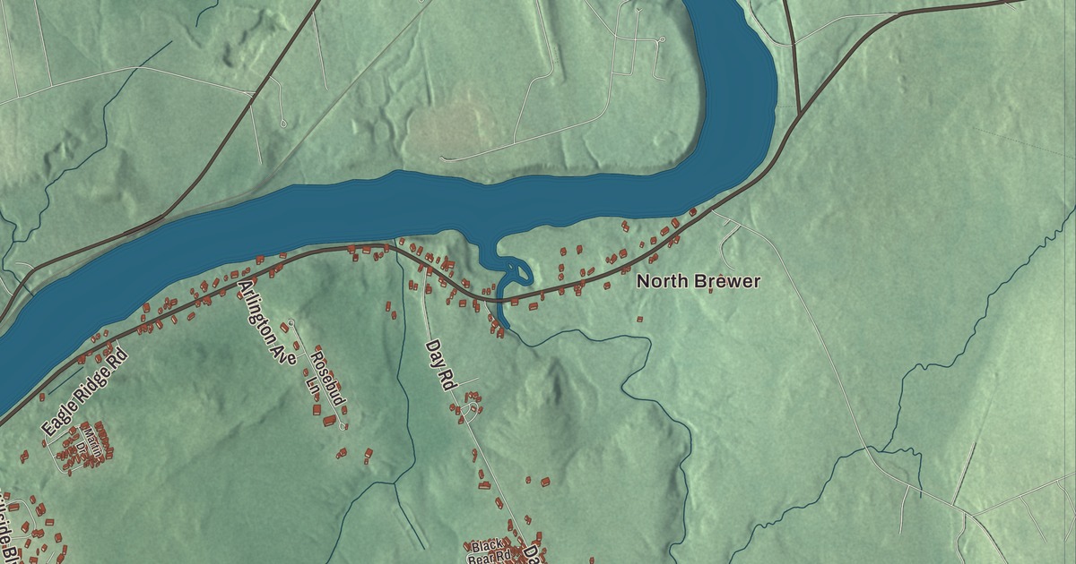 Map of Brewer, Maine in 2026