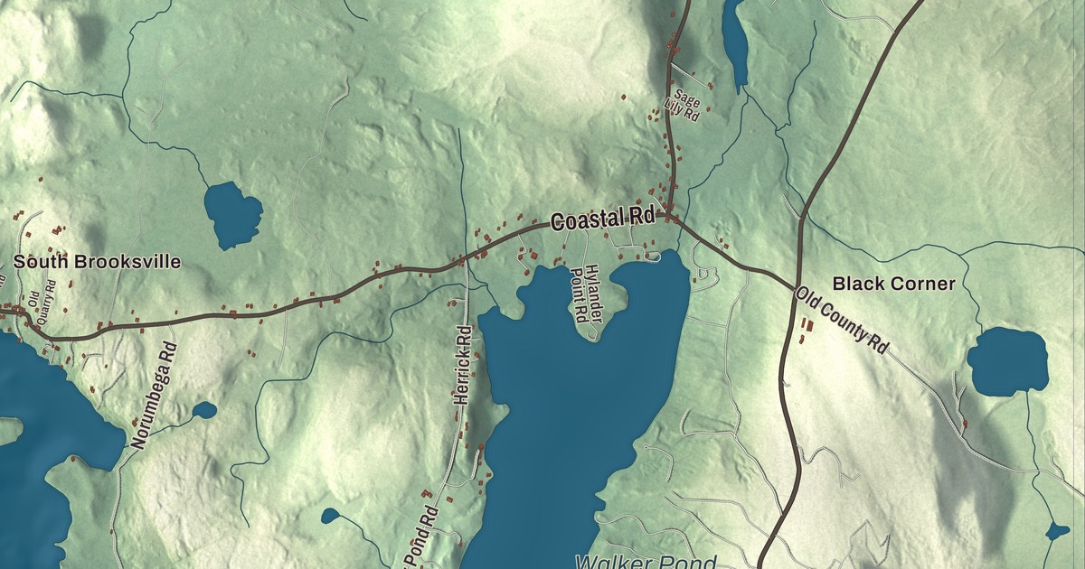 Map of Brooksville, Maine in 2026