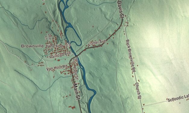Map of Brownville, Maine in 2026