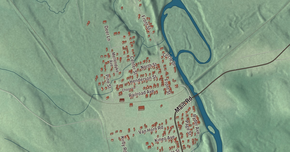 Map of Brownville Junction, Maine in 2026