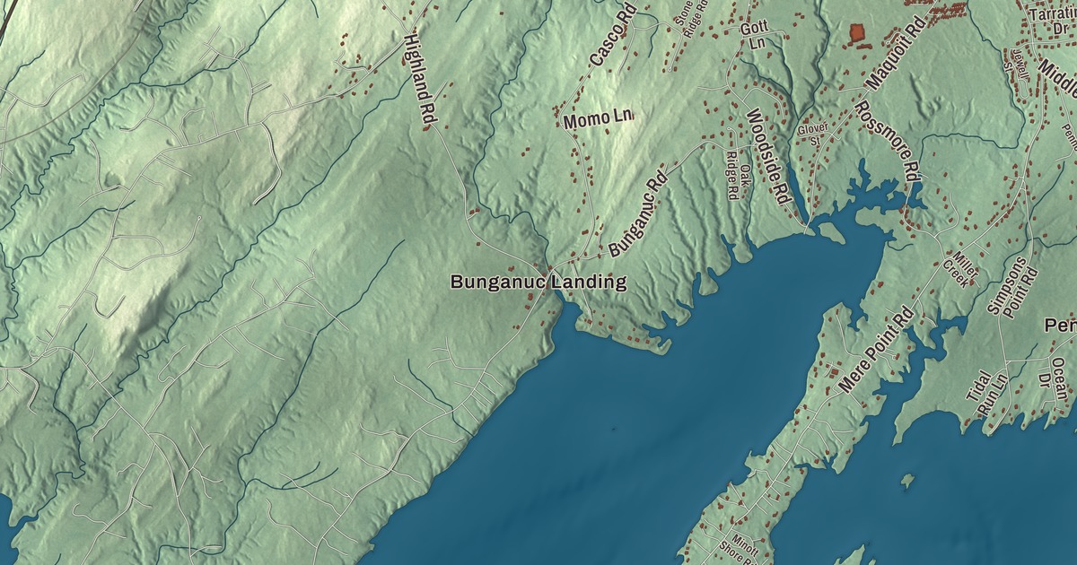 Map of Brunswick, Maine in 2026