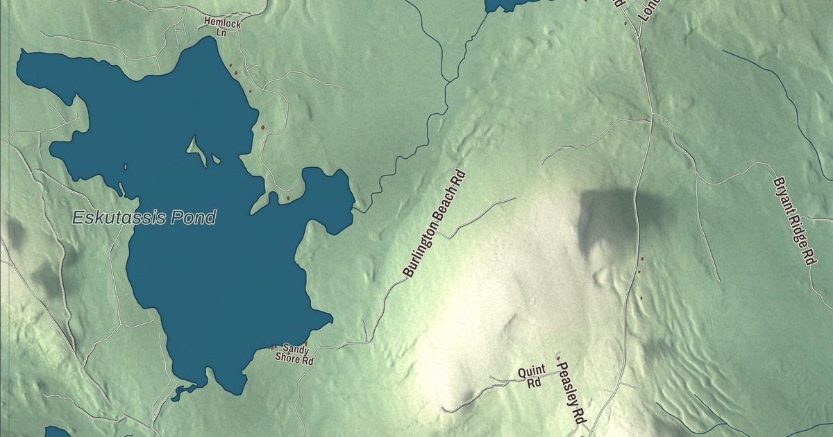 Map of Burlington, Maine in 2026