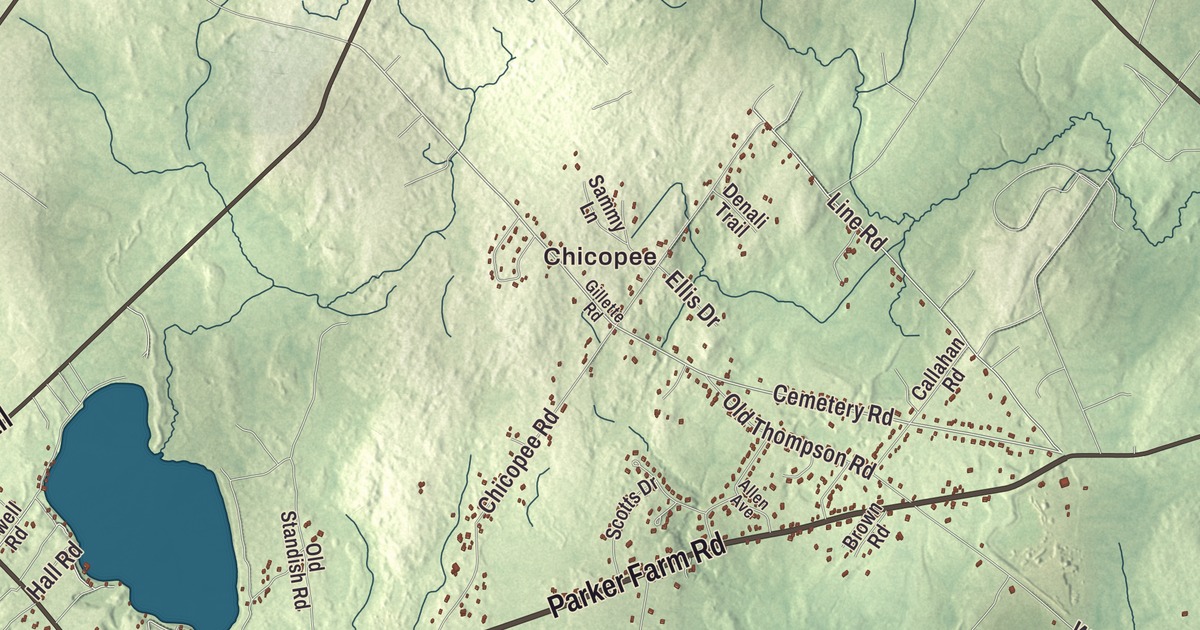 Map of Buxton, Maine in 2026