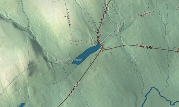 Map of Cambridge, Maine in 2026