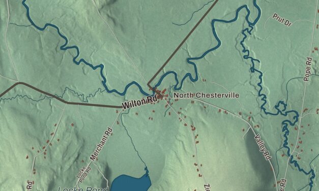 Map of Chesterville, Maine in 2026