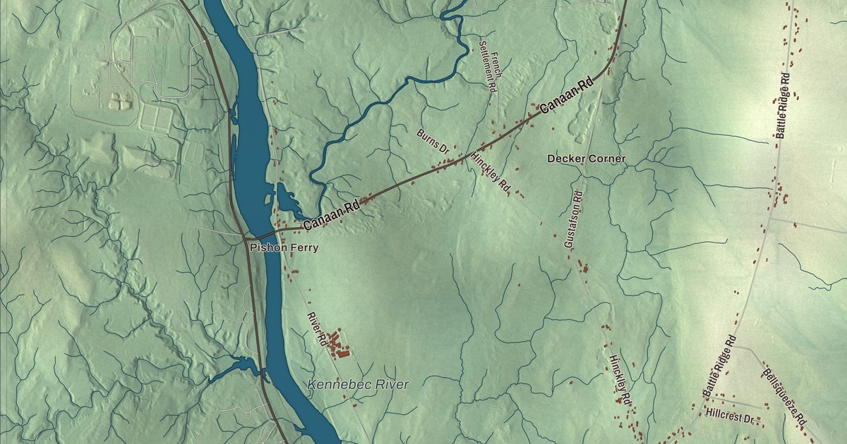 Map of Clinton, Maine in 2026