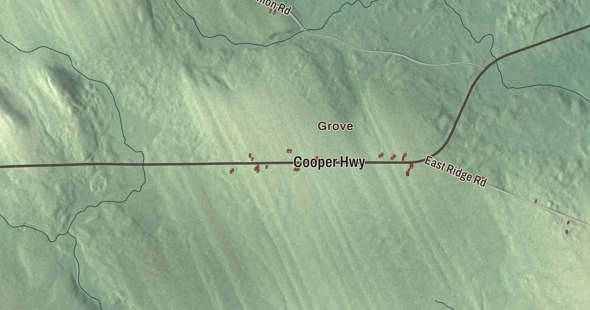 Map of Cooper, Maine in 2026
