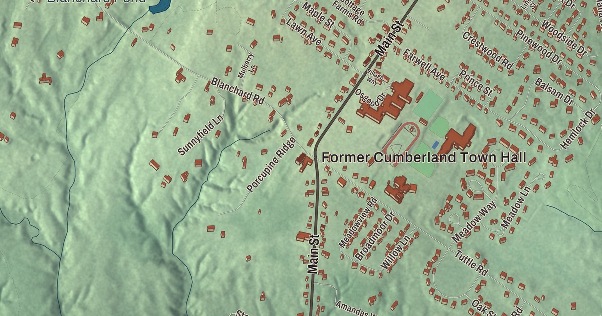 Map of Cumberland Center, Maine in 2026