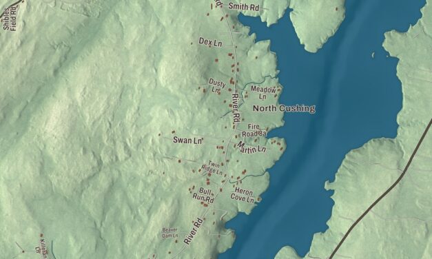 Map of Cushing, Maine in 2026