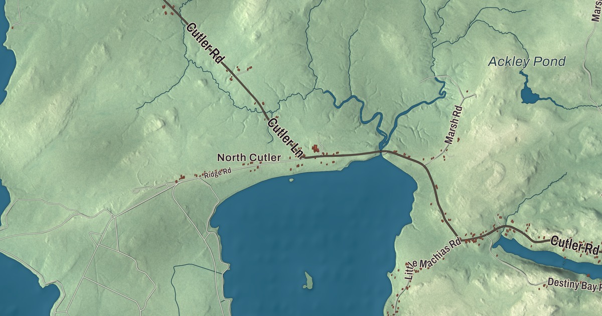 Map of Cutler, Maine in 2026