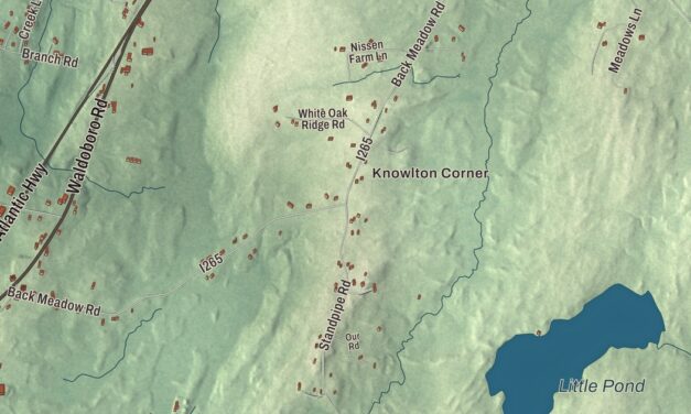 Map of Damariscotta, Maine in 2026