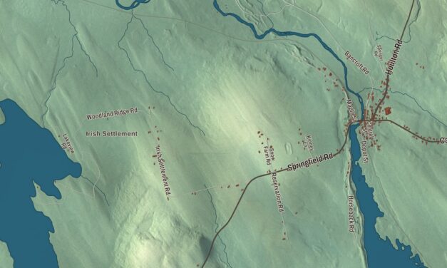 Map of Danforth, Maine in 2026