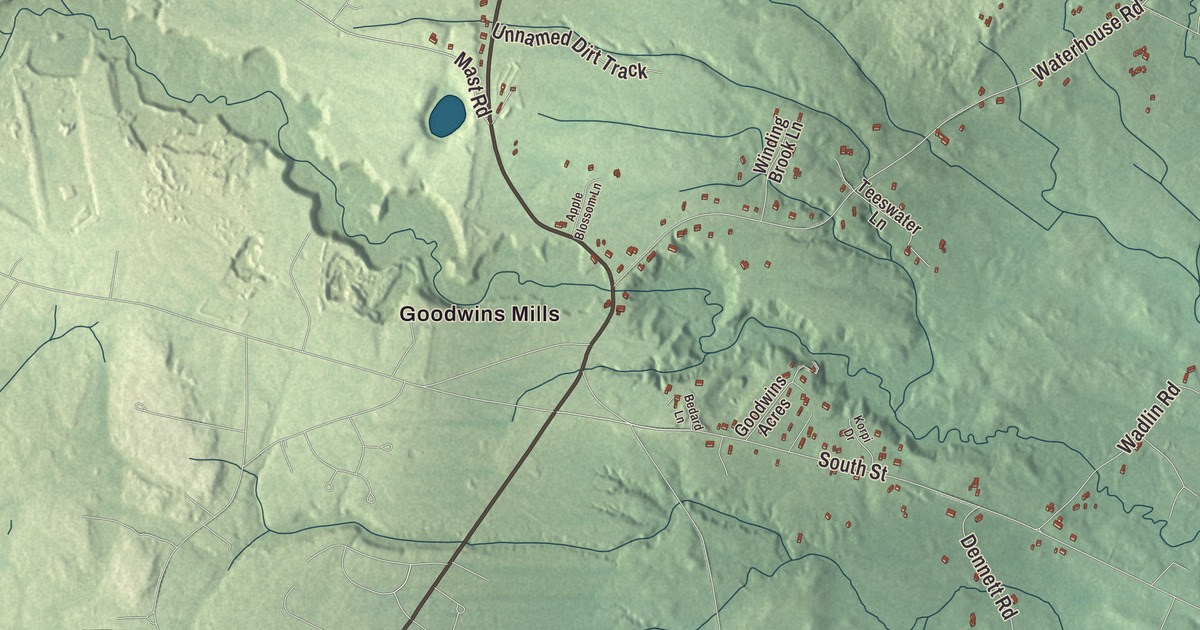Map of Dayton, Maine in 2026