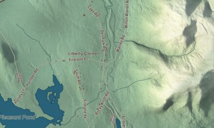 Map of Denmark, Maine in 2026