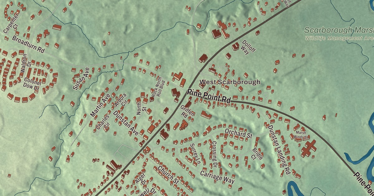 Map of Dunstan, Maine in 2026