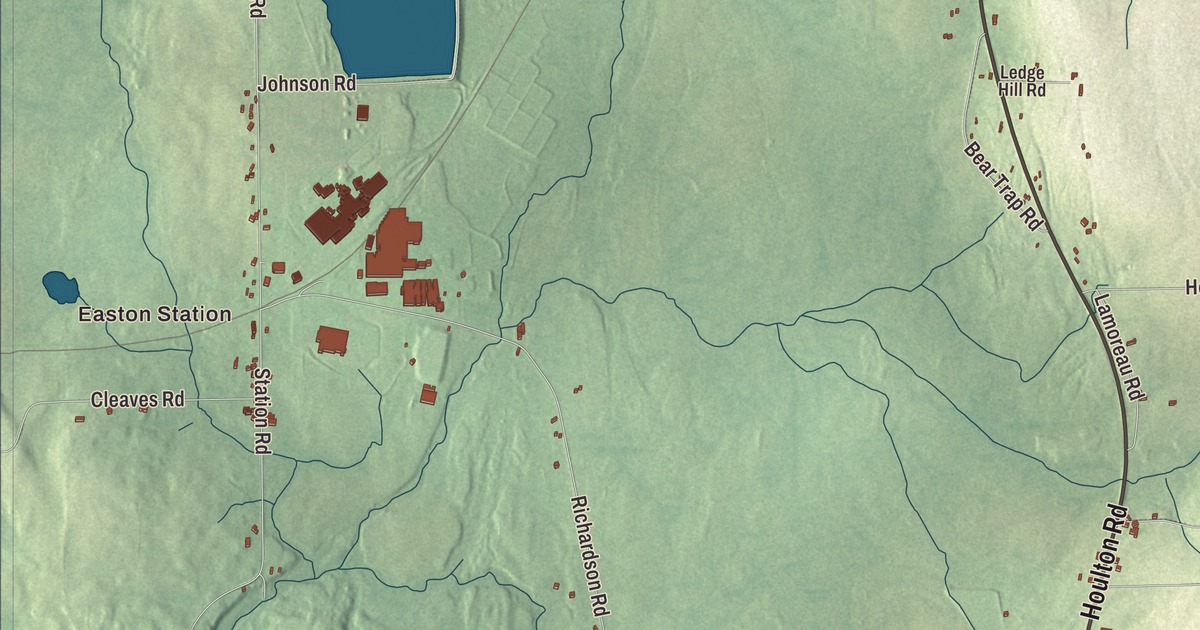 Map of Easton, Maine in 2026
