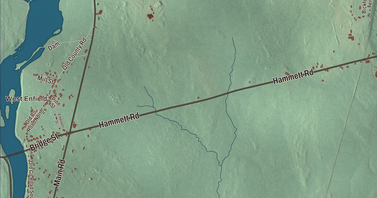 Map of Enfield, Maine in 2026