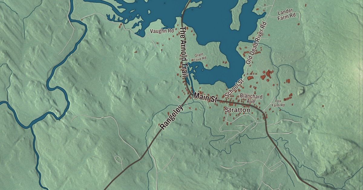 Map of Eustis, Maine in 2026