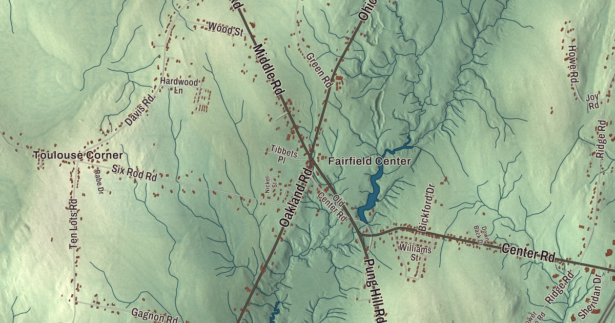 Map of Fairfield, Maine in 2026