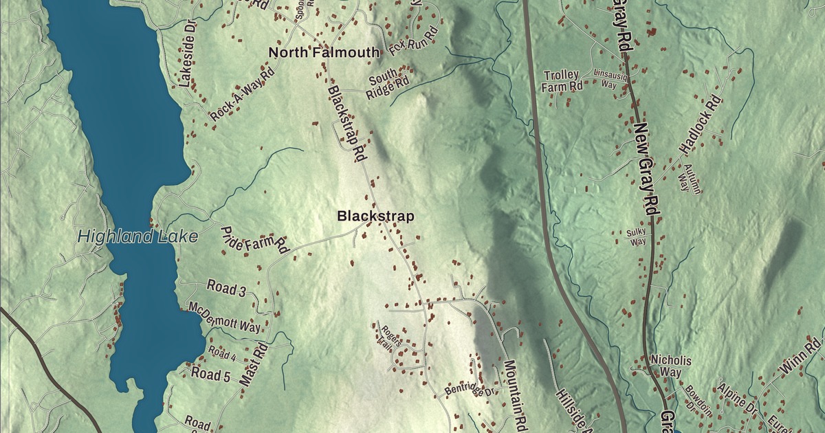 Map of Falmouth, Maine in 2026