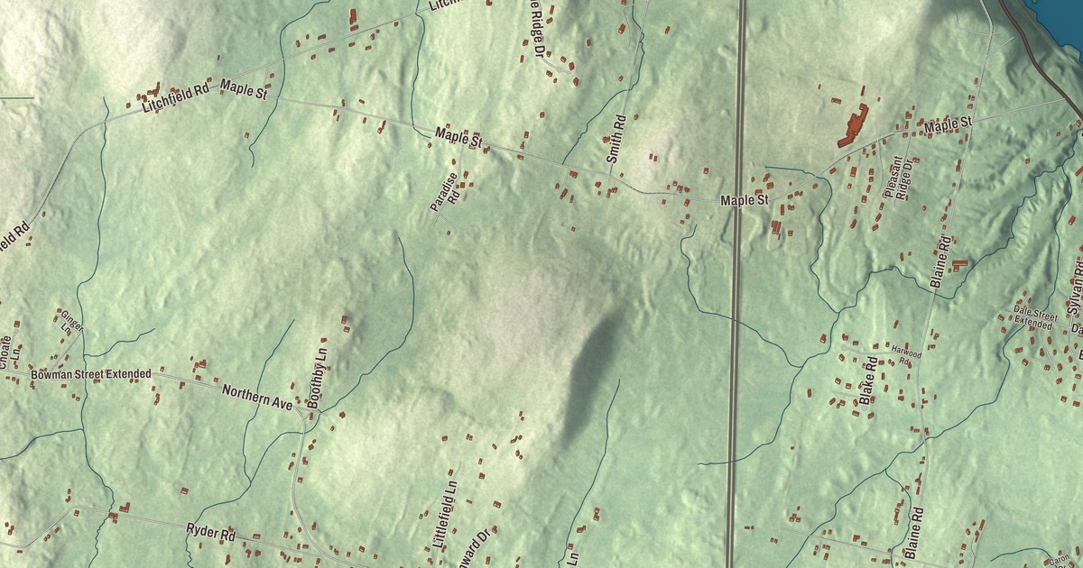 Map of Farmingdale, Maine in 2026