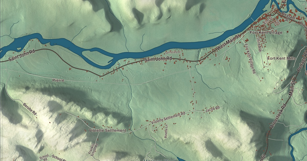 Map of Fort Kent, Maine in 2026