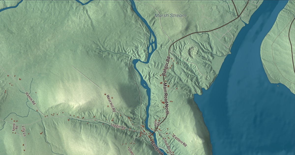 Map of Frankfort, Maine in 2026