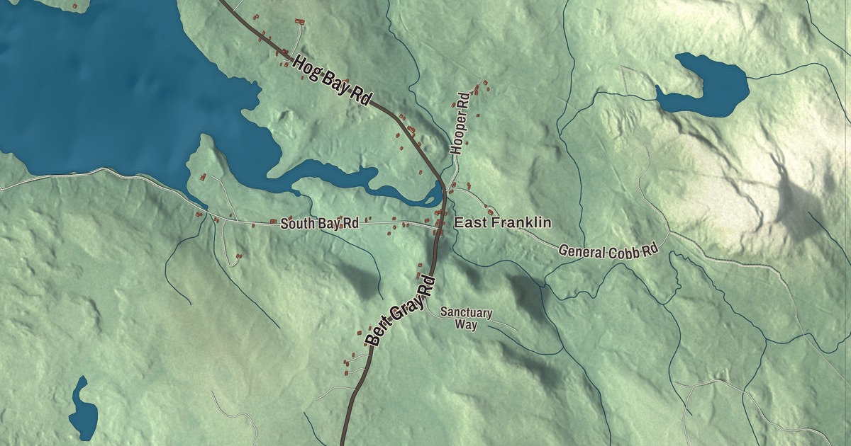 Map of Franklin, Maine in 2026