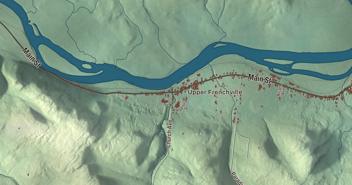 Map of Frenchville, Maine in 2026