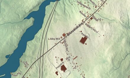 Map of Gardiner, Maine in 2026