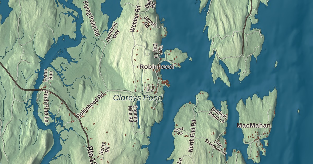 Map of Georgetown, Maine in 2026