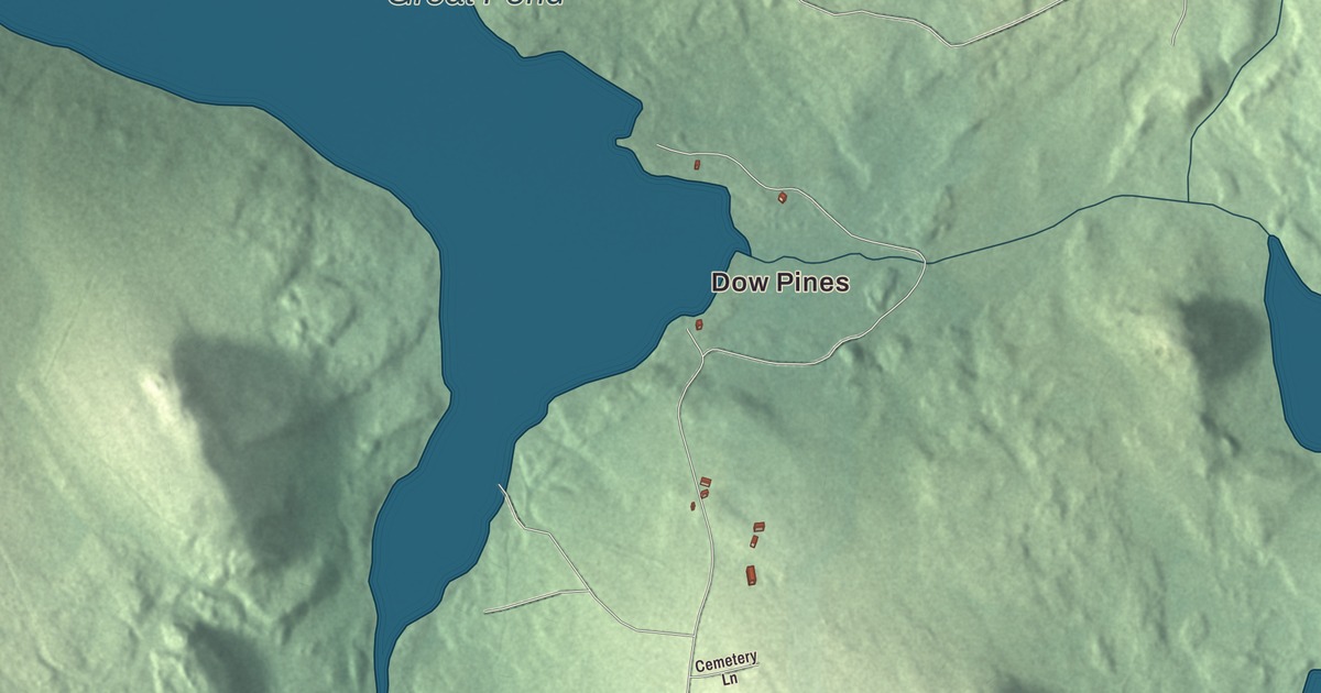 Map of Great Pond, Maine in 2026