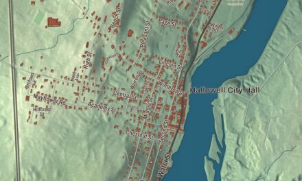 Map of Hallowell, Maine in 2026