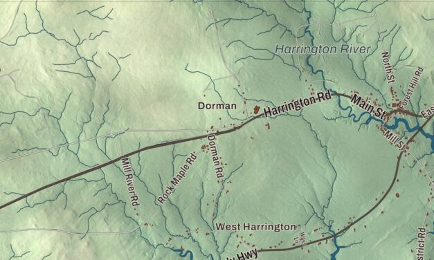 Map of Harrington, Maine in 2026