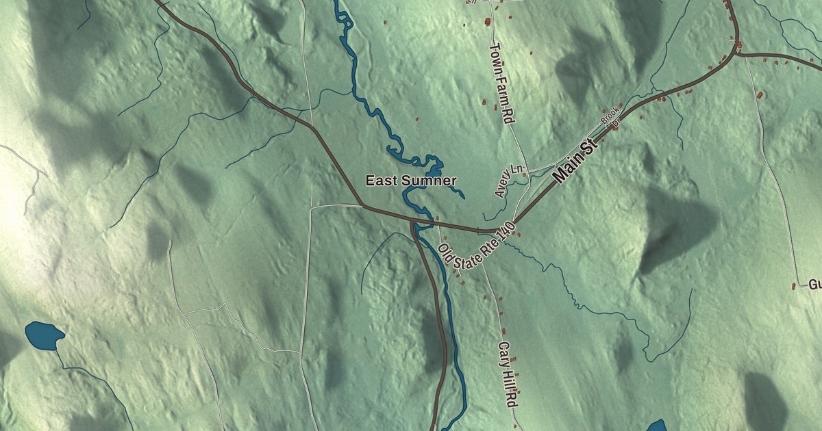 Map of Hartford, Maine in 2026