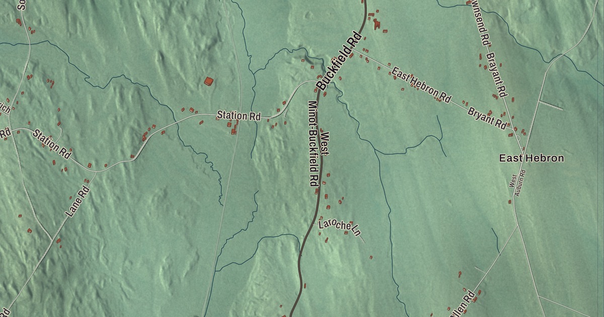 Map of Hebron, Maine in 2026