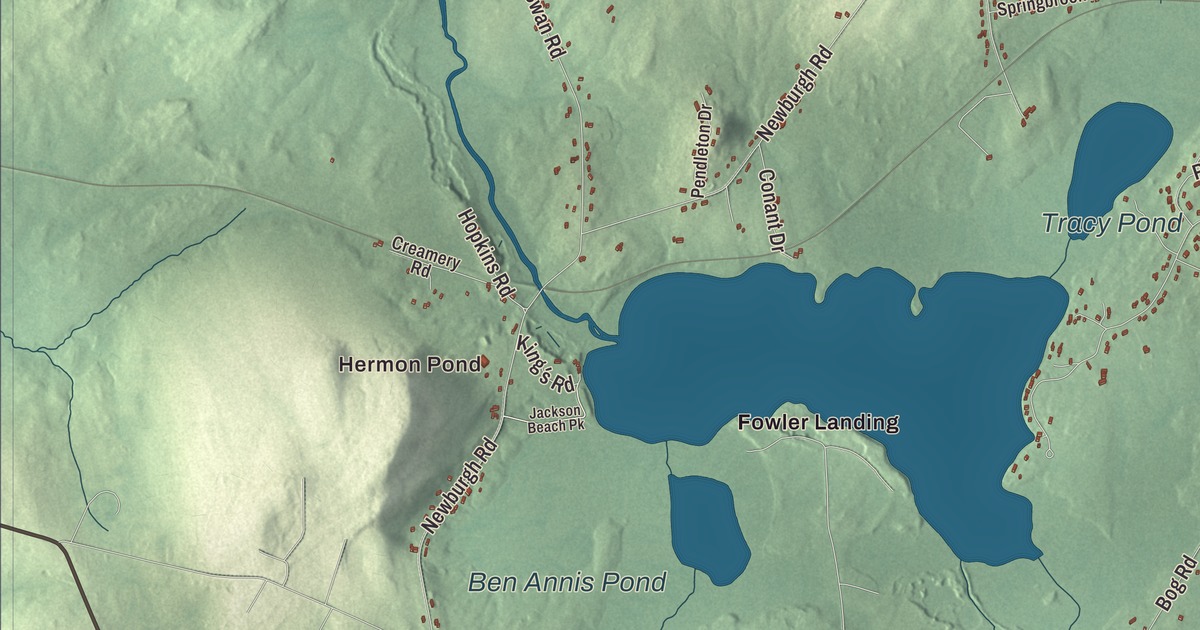Map of Hermon, Maine in 2026