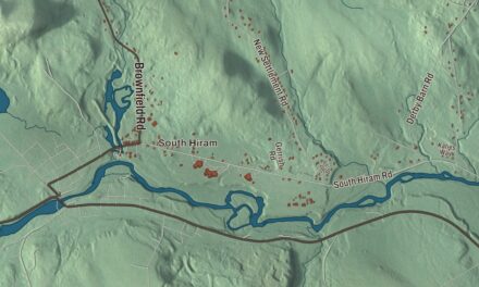 Map of Hiram, Maine in 2026