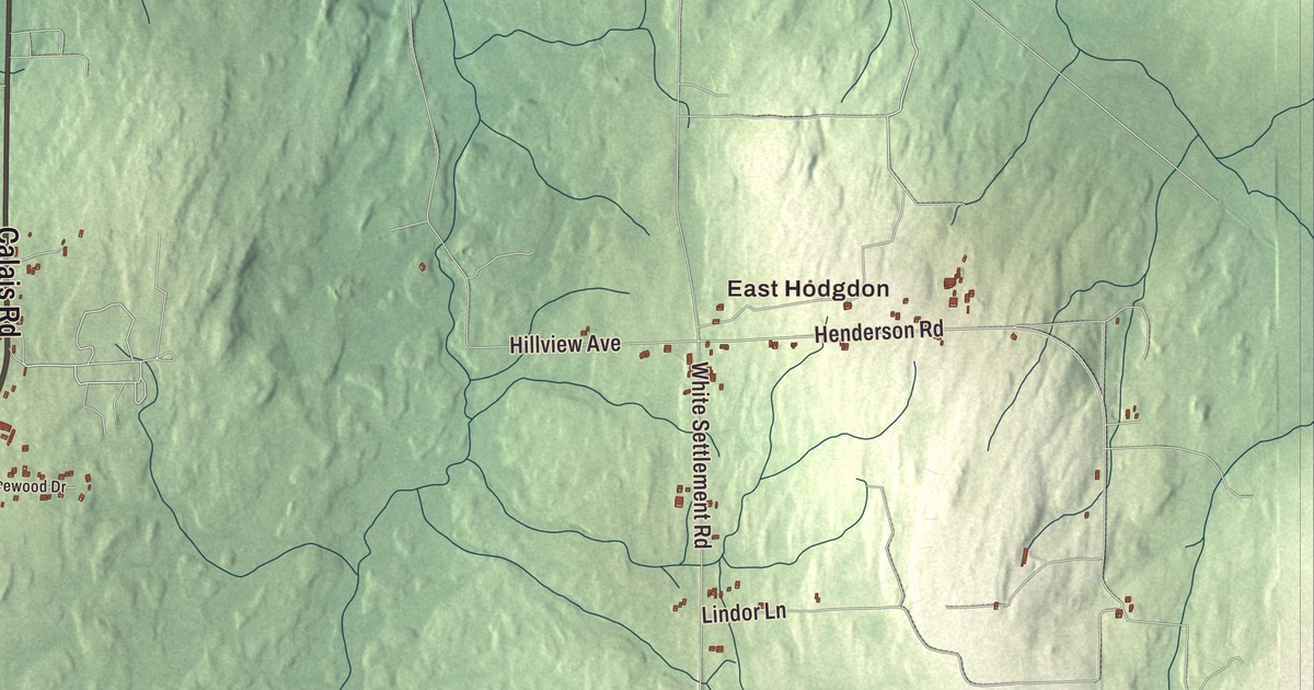 Map of Hodgdon, Maine in 2026