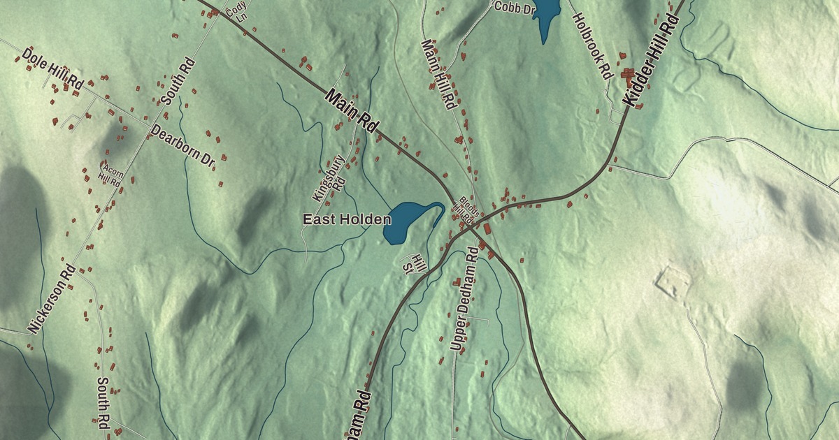 Map of Holden, Maine in 2026